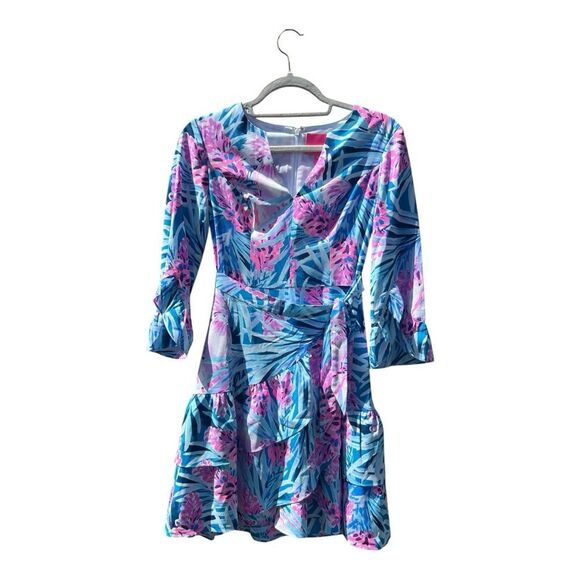 LILLY PULITZER LAEDA STRETCH DRESS NWOT SIZE XXS preppy cruise resort boho - Picture 4 of 9